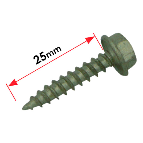 Self Drilling Plastic Hex 10-12 x 25mm