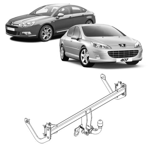 TAG Towbars European Style Tongue to suit Citroen C5 (02/2008 - 01/2010), Peugeot 407 (08/2008 - on)