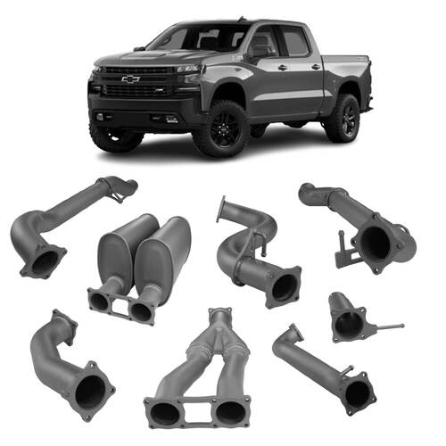 Redback 4x4 Exhaust System for Chevrolet Silverado 1500 with Antidrone Mufflers (03/2020 - on)