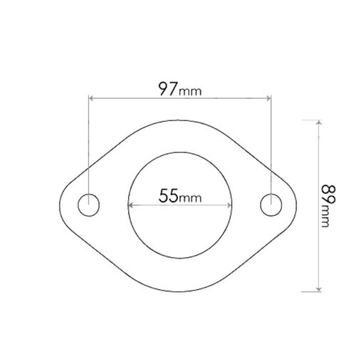 UNI 2 BOLT GASKET ELONGATED DNG002R HYG010R MBG027R SUG003R