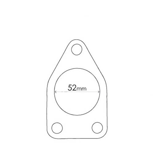 Flange Gaskets - Daihatsu Handivan 3 cylinder joint, ID 52mm, 3 Bolts