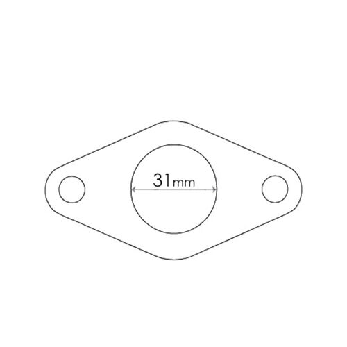 Flange Gaskets - Holden blue motor hot box, ID 31mm, 2 Bolts