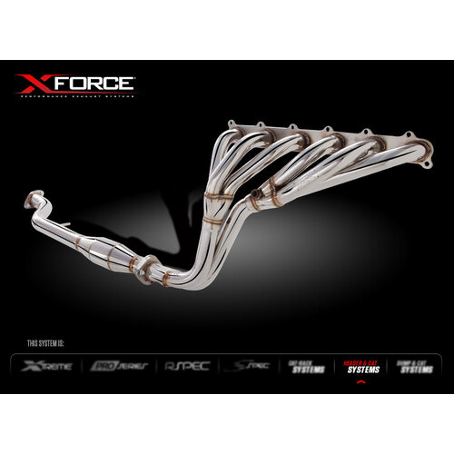 XFORCE HEADER & METALLIC CAT KIT Ford Falcon FG XR6 STAINLESS STEEL (FALCON FG 08-14)