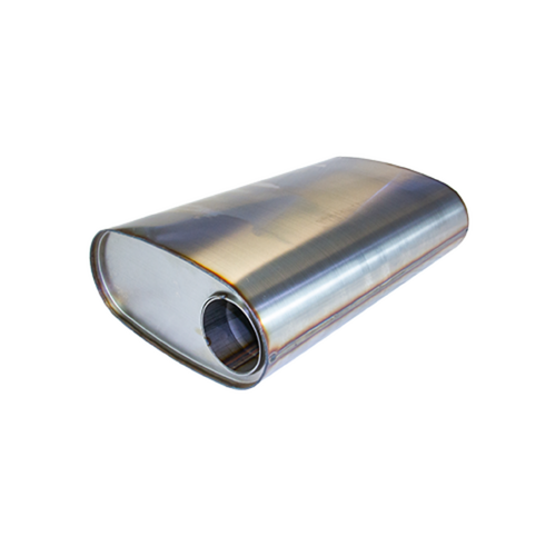 Redback 3" Inlet, 11x6 Triflow, 20" Long, Offset/Centre, 409 Grade Stainless Steel Muffler