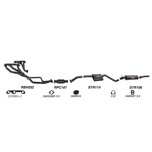 Redback Performance Exhaust System for Holden Statesman (04/1990 - 04/1995), Caprice (04/1990 - 04/1995)