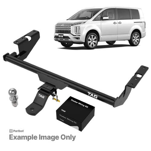 TAG Light Duty Towbar to suit Mitsubishi Delica (10/1986 - 12/1993) - Universal Harness with 7 Pin Flat Plug