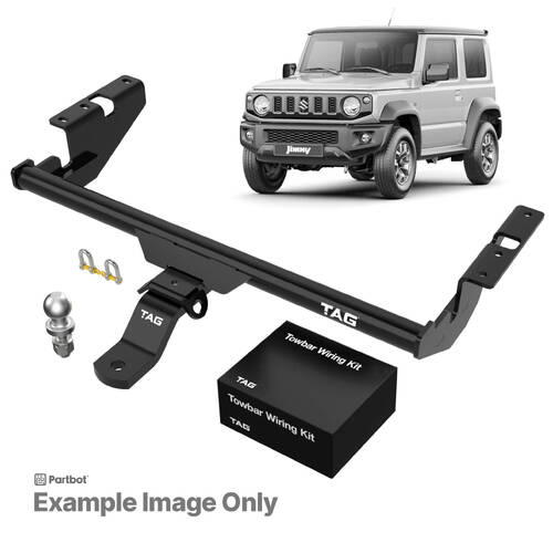 TAG Light Duty Towbar to suit Suzuki Jimny (09/1998 - 10/2018) - Universal Harness with 7 Pin Flat Plug