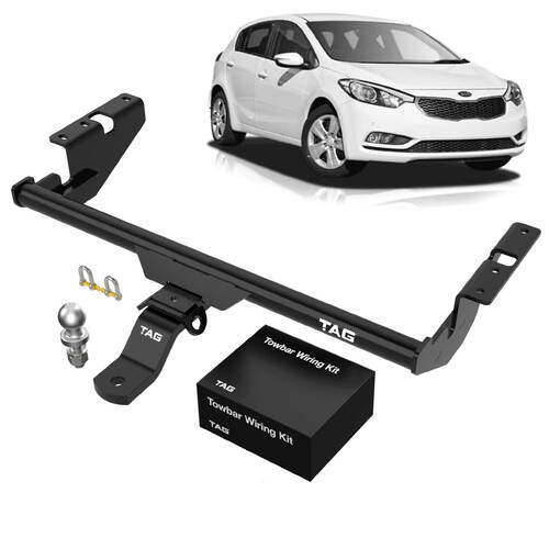 TAG Light Duty Towbar to suit KIA Cerato (08/2013 - 04/2018) - Universal Harness with 7 Pin Flat Plug