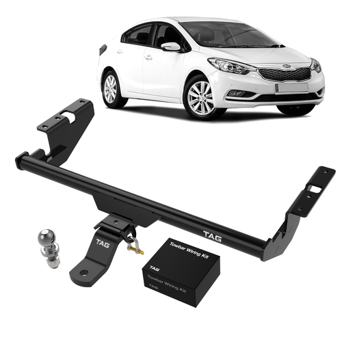 TAG Light Duty Towbar to suit KIA Cerato (08/2013 - 03/2018) - Universal Harness with 7 Pin Flat Plug