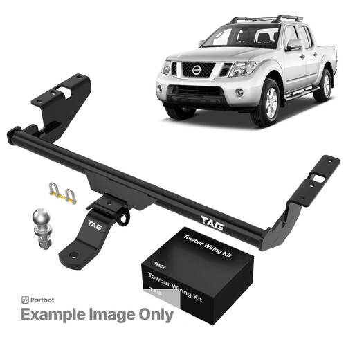 TAG Light Duty Towbar to suit Nissan Navara (09/1985 - 10/2015) - Universal Harness with 7 Pin Flat Plug