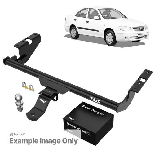 TAG Light Duty Towbar to suit Nissan Pulsar (07/2000 - 06/2003) - Universal Harness with 7 Pin Flat Plug