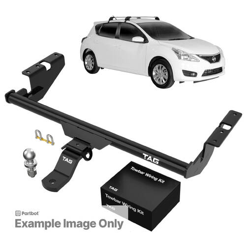 TAG Light Duty Towbar to suit Nissan Pulsar (06/2013 - 04/2017) - Universal Harness with 7 Pin Flat Plug