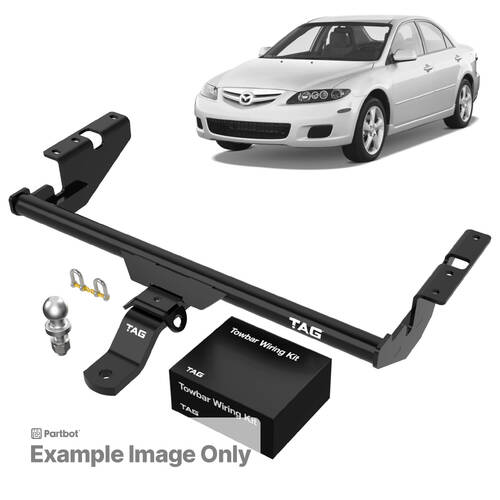 TAG Light Duty Towbar to suit Mazda 6 (06/2002 - 02/2008) - Universal Harness with 7 Pin Flat Plug