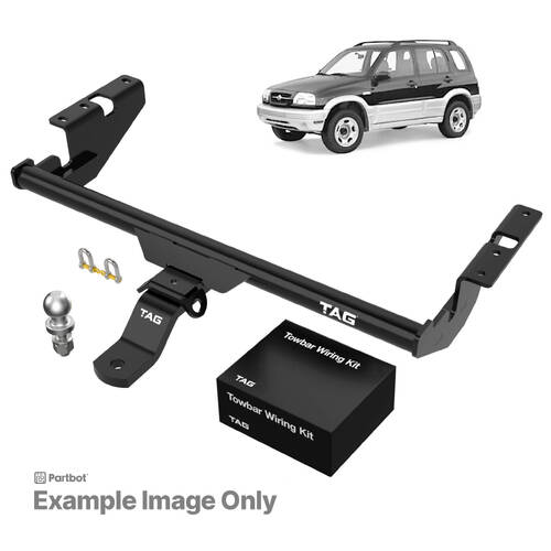 TAG Light Duty Towbar to suit Suzuki Vitara (05/1997 - 04/2000) - Universal Harness with 7 Pin Flat Plug