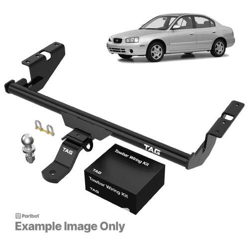 TAG Light Duty Towbar to suit Hyundai Elantra (06/2000 - 09/2003) - Universal Harness with 7 Pin Flat Plug