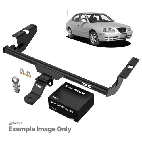 TAG Light Duty Towbar to suit Hyundai Elantra (10/2003 - 08/2006) - Universal Harness with 7 Pin Flat Plug