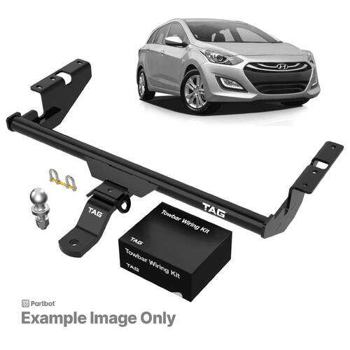 TAG Light Duty Towbar to suit Hyundai Elantra (06/2006 - 12/2011) - Universal Harness with 7 Pin Flat Plug