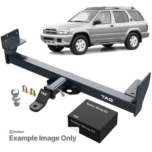 TAG Heavy Duty Towbar to suit Nissan Pathfinder (10/1995 - 06/2005) - Universal Harness with 7 Pin Flat Plug