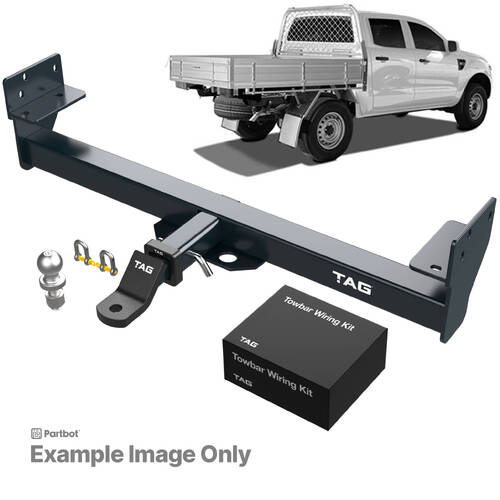 TAG Heavy Duty Towbar to suit Mazda B-SERIES BRAVO (06/1985 - 11/2006), Ford Courier (06/1985 - 11/2006) - Direct Fit Wiring Harness