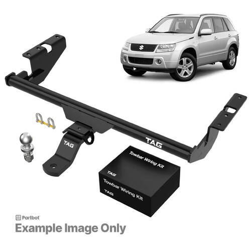 TAG Light Duty Towbar to suit Suzuki Grand Vitara (04/1998 - 08/2005), XL7 (04/1998 - 08/2005) - Universal Harness with 7 Pin Flat Plug