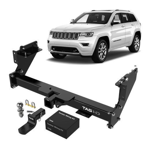 TAG Heavy Duty Towbar to suit Jeep Grand Cherokee (02/2011 - 06/2013) - Universal Harness with 7 Pin Flat Plug