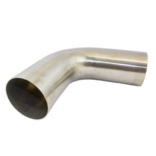 4" 101MM 90 DEGREE STAINLESS MANDREL BEND 1D TIGHT RADIUS LONG LEG BRUSHED FINISH