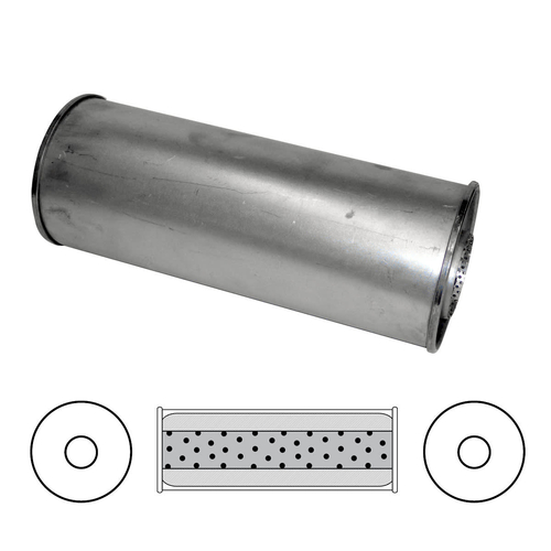 4" Megaflow 14" Long 6" Round Muffler 