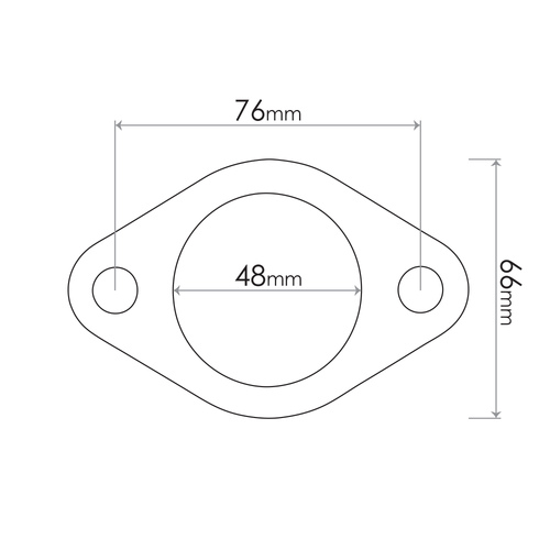 UNI 2 BOLT GASKET ELONGATED FDG021R MAG002R VOG003R