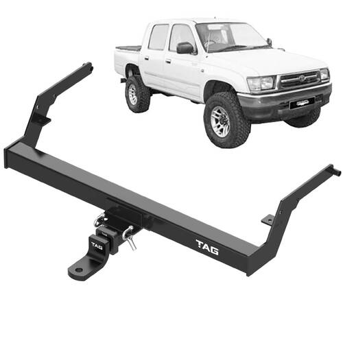 TAG Heavy Duty Towbar & Direct Fit Wiring for Toyota Hilux Ute No Rear Bumper Step (10/1983 - 03/2005)