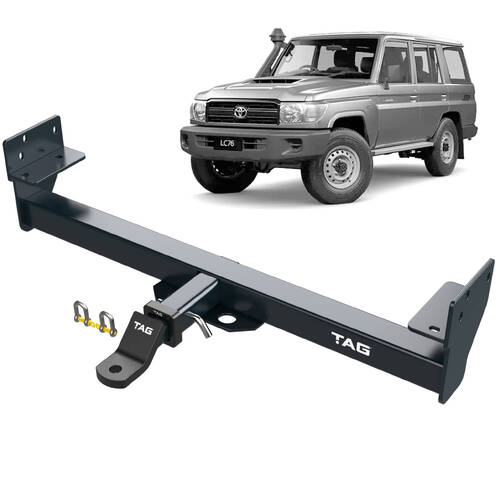 TAG Heavy Duty Towbar & Direct Fit Wiring Kit for Toyota Landcruiser 76 Series Wagon (01/2007 - on)