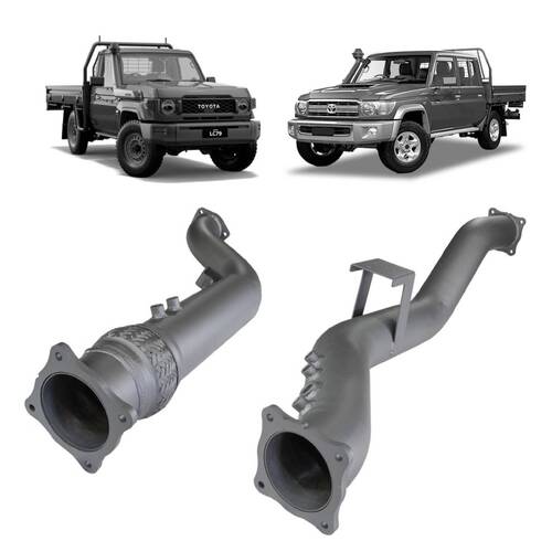 Redback Extreme Duty 4" Exhaust DPF Adaptor Kit for Toyota Landcruiser 79 Series (2016 - on) 