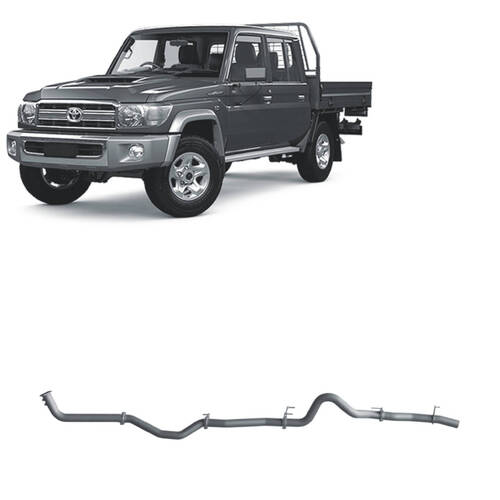 Redback Extreme Duty Exhaust for Toyota Landcruiser 79 Series with Centre Long Range Fuel Tank (11/2016 onwards)