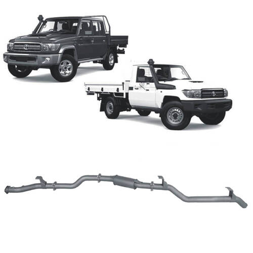 Redback Extreme Duty Exhaust to suit Toyota Landcruiser 79 Series with Auxiliary Fuel Tank (11/2016 onwards)