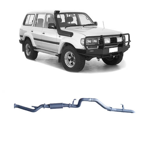 Redback Extreme Duty Exhaust for Toyota Landcruiser 80 Series Wagon 4.2L 1HZ First Flange Back with Muffler 1990 - 1998)