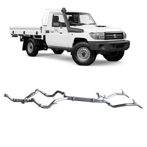 Redback Extreme Duty Twin Exhaust for Toyota Landcruiser 79 Series Single Cab (03/2007 - 10/2016)