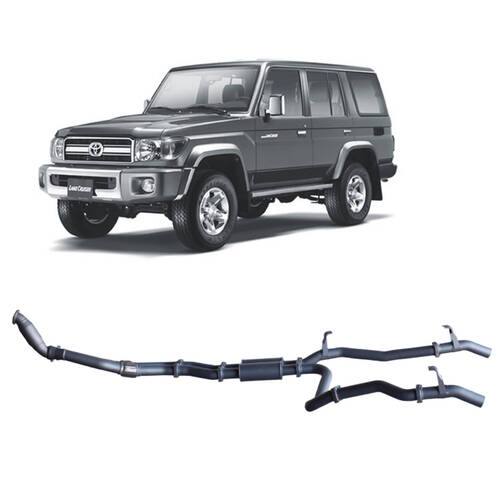 Redback Extreme Duty Twin Exhaust to suit Toyota 76 Series Landcruiser (03/2007 - 10/2016)