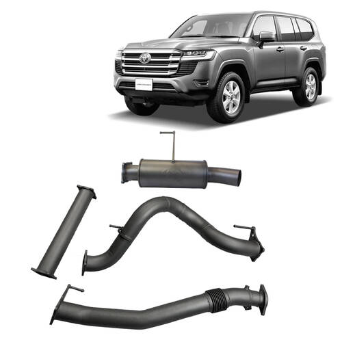 3.5" DPF Back Exhaust for Toyota Landcruiser 300 Series Wagon / SUV with Muffler