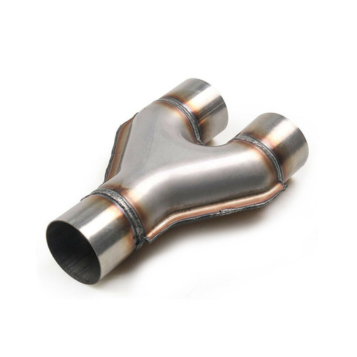 Y-PIPE SINGLE 3" Inlet  (76MM) IN TWIN 3" (76MM) Outlet 409 Stainless Steel